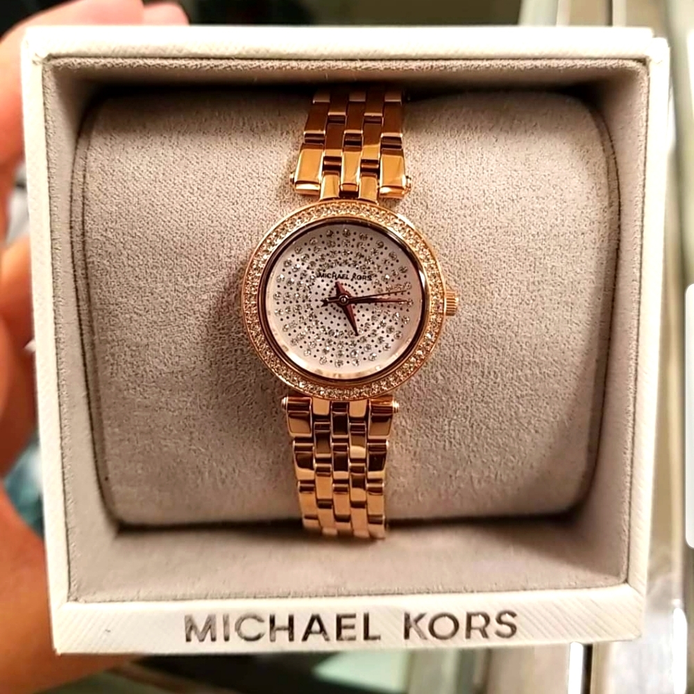 MK Women's Darci Three-Hand Rose Gold Watch